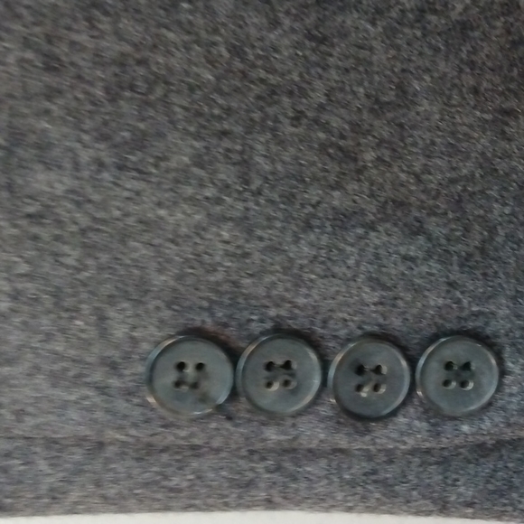 Vintage Calvin Klein Gray Flannel Wool/Cashmere Blend Suit 44R (Made in USA) - Picture 11 of 12